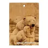 Доска разделочная " Белые медведи", размер 23*35*2 см. массив алтайского кедра, арт.91303